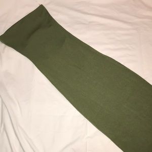 Olive green halter midi dress from fashion Nova